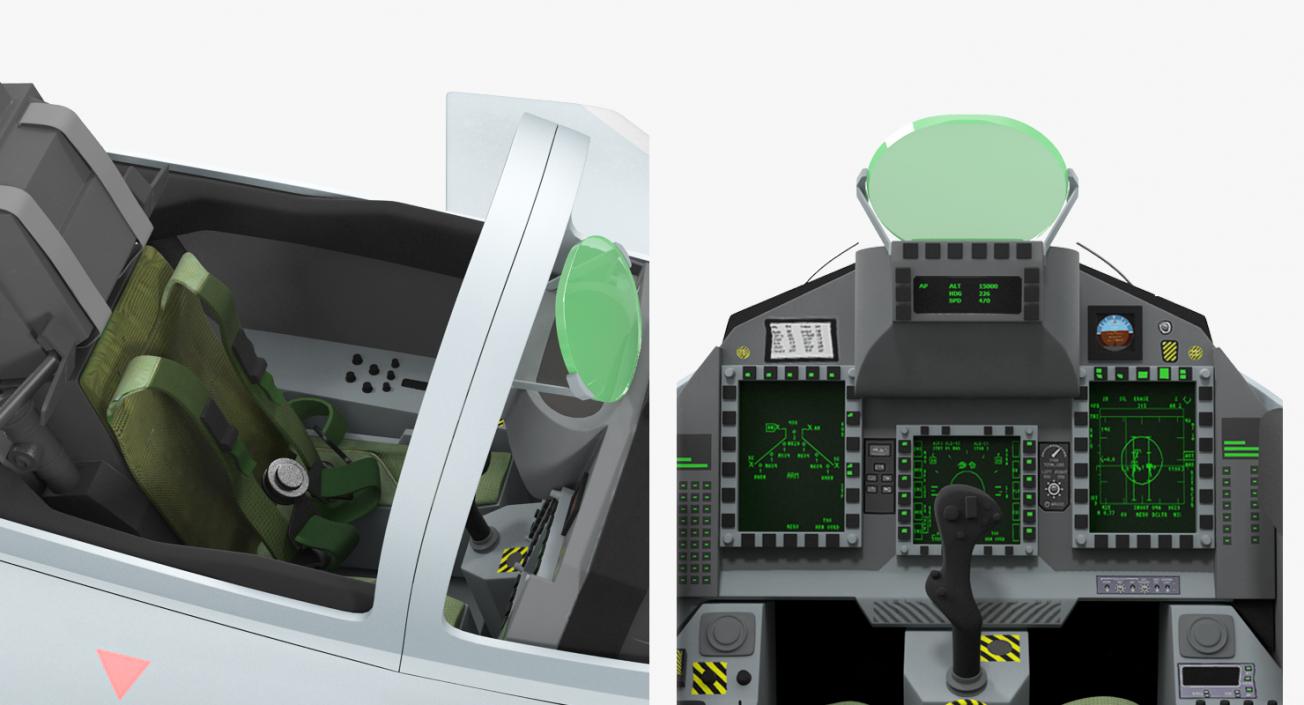 Multirole Fighter Eurofighter Typhoon Rigged 3D model