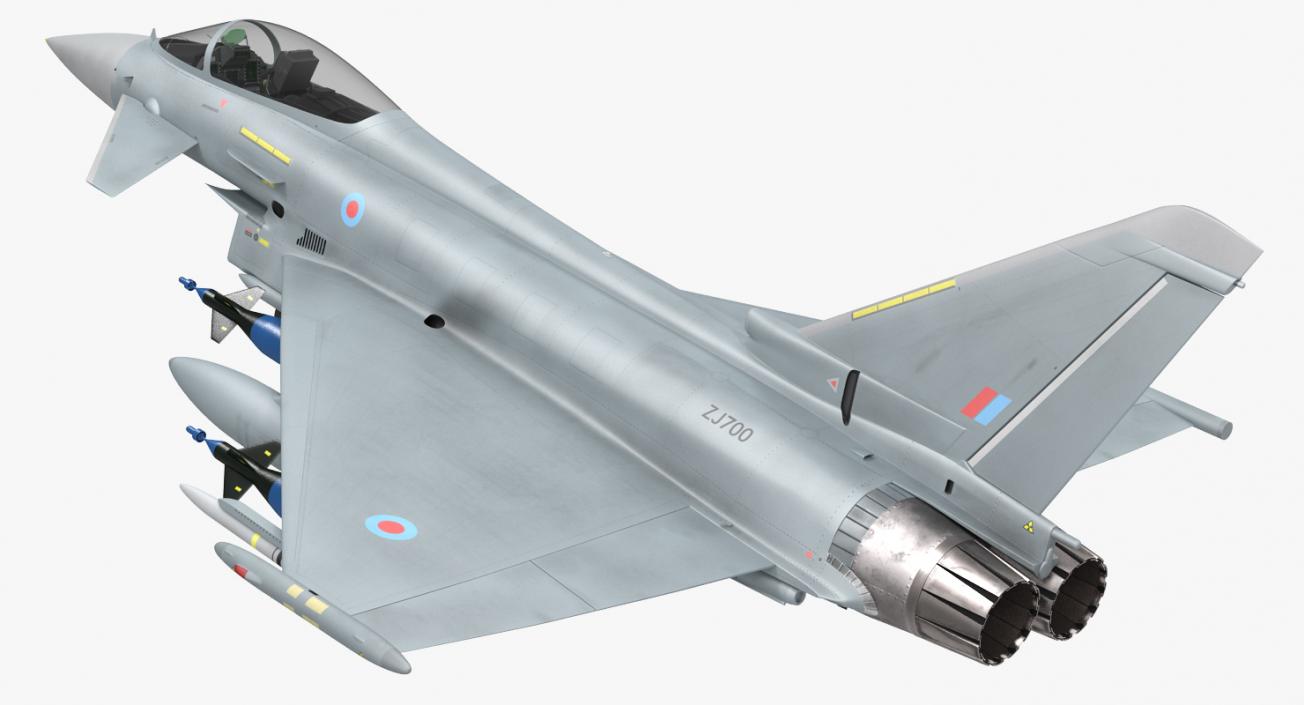 Multirole Fighter Eurofighter Typhoon Rigged 3D model