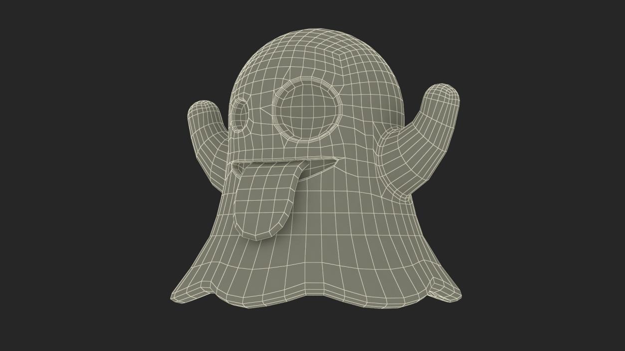 3D Emoji Ghost 2 model