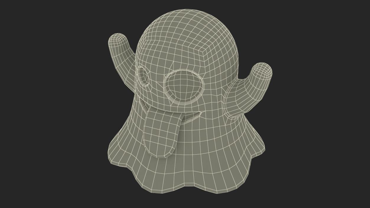 3D Emoji Ghost 2 model