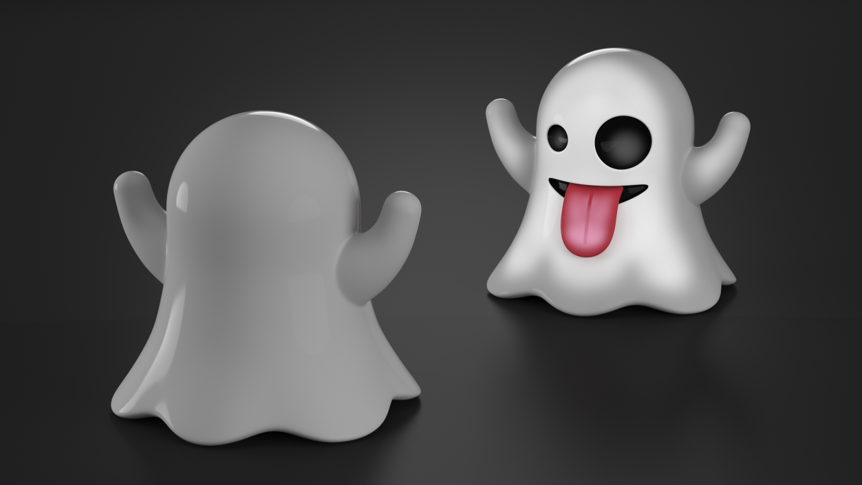 3D Emoji Ghost 2 model