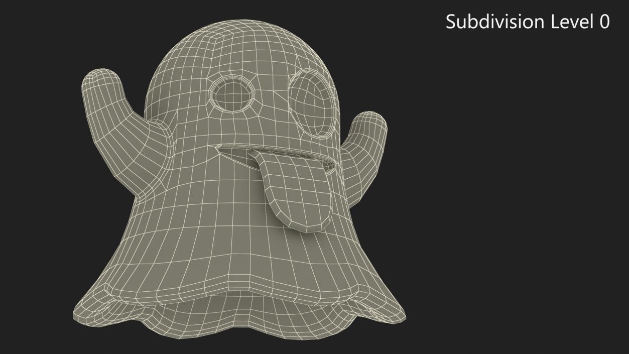 3D Emoji Ghost 2 model