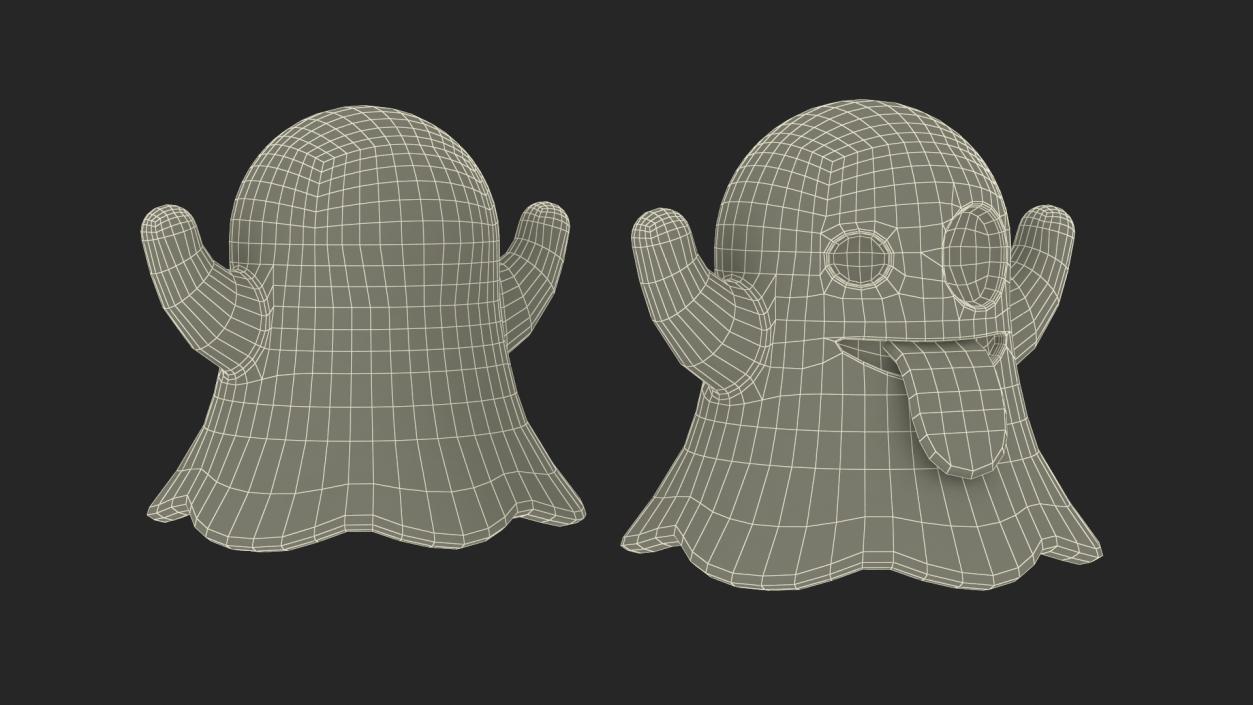 3D Emoji Ghost 2 model