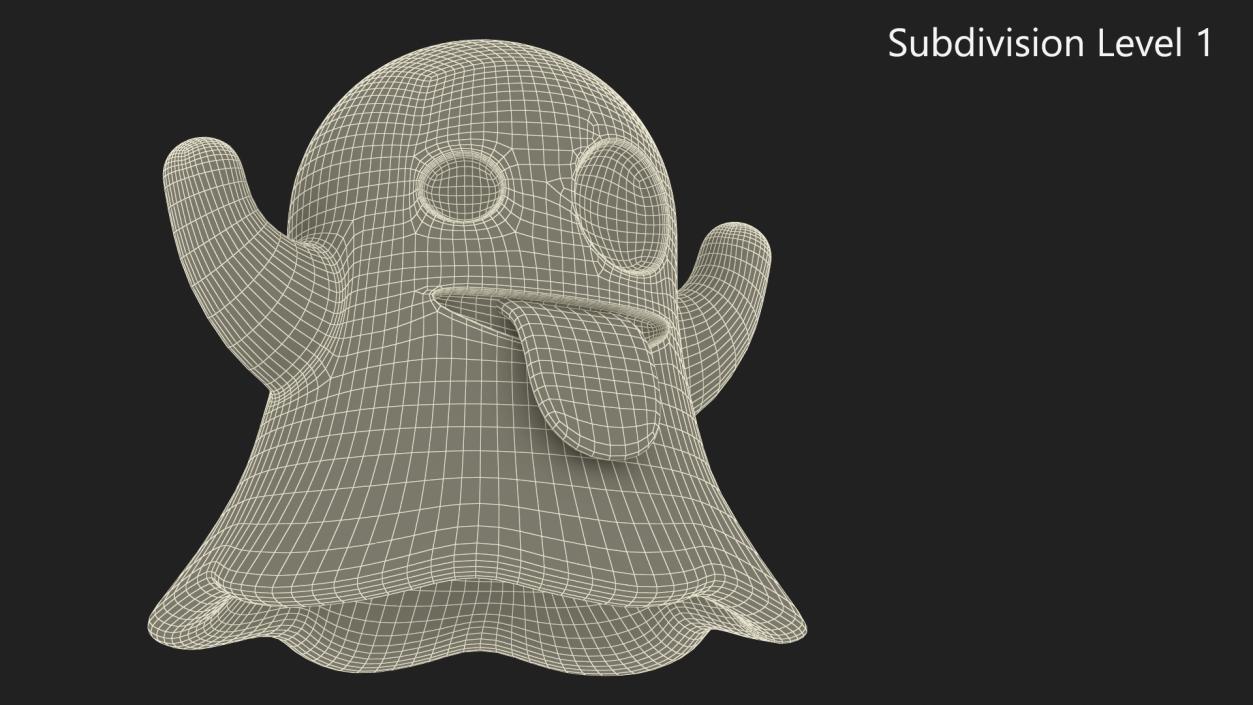 3D Emoji Ghost 2 model