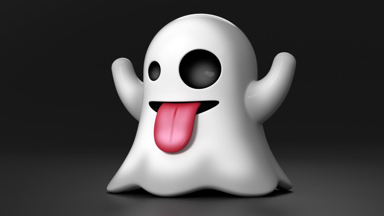 3D Emoji Ghost 2 model