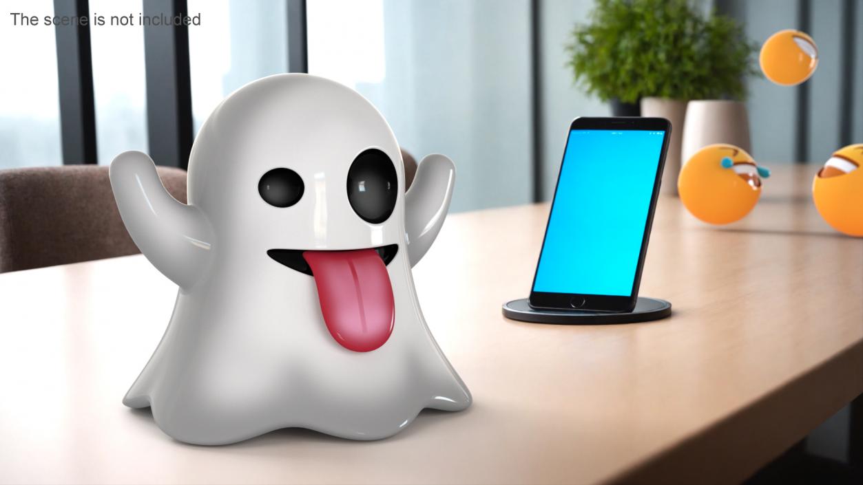 3D Emoji Ghost 2 model