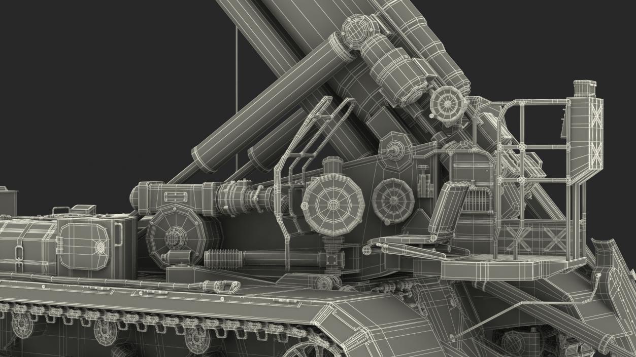 3D model 2S7 Pion Heavy Artillery Armed Position Dirty