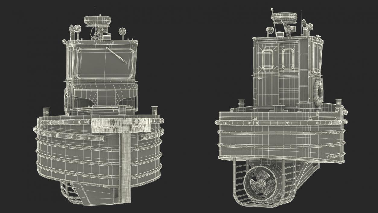 3D Small Tugboat Generic 2 model