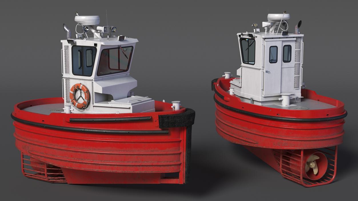 3D Small Tugboat Generic 2 model