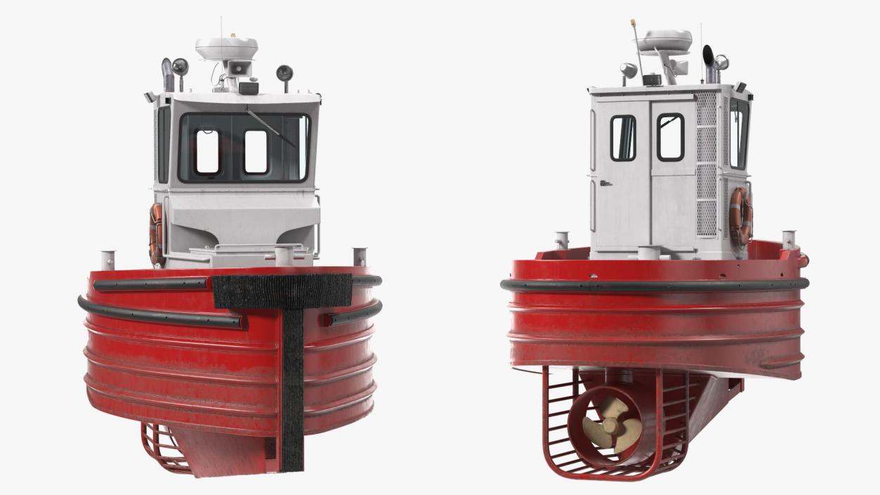 3D Small Tugboat Generic 2 model