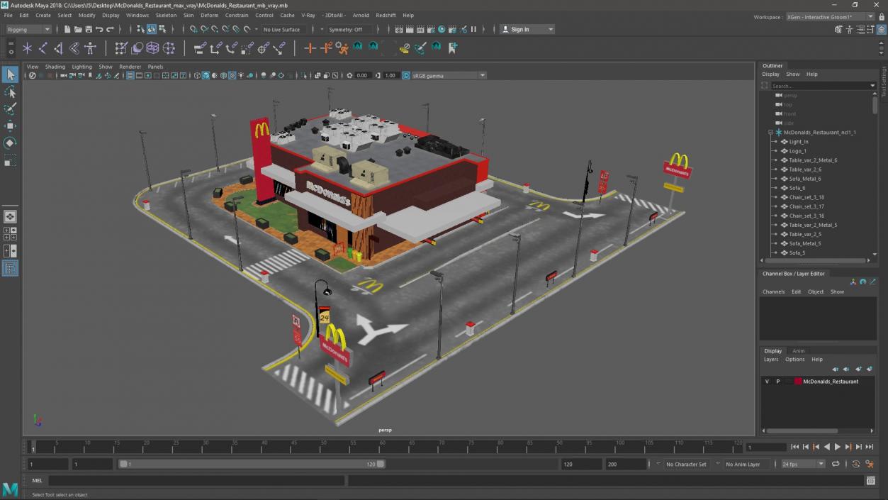 3D model McDonalds Restaurant