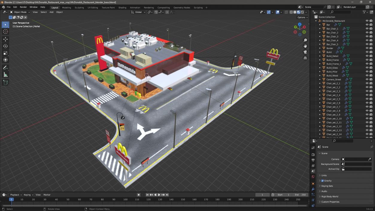 3D model McDonalds Restaurant