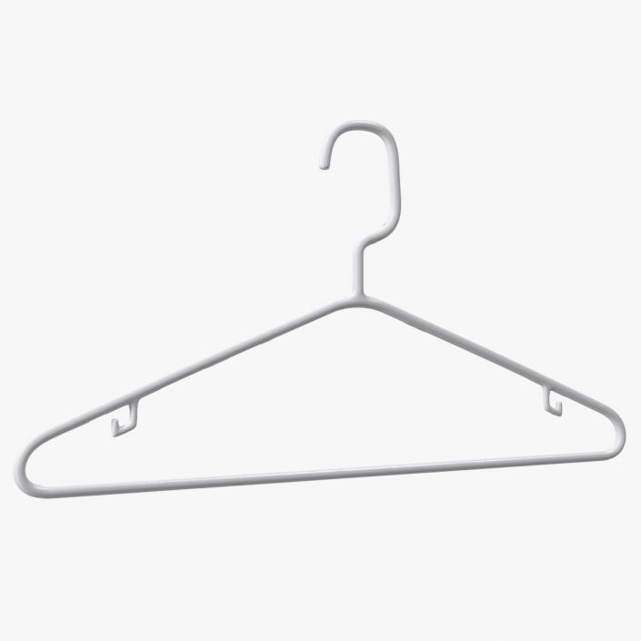 3D White Plastic Tubular Clothes Hanger