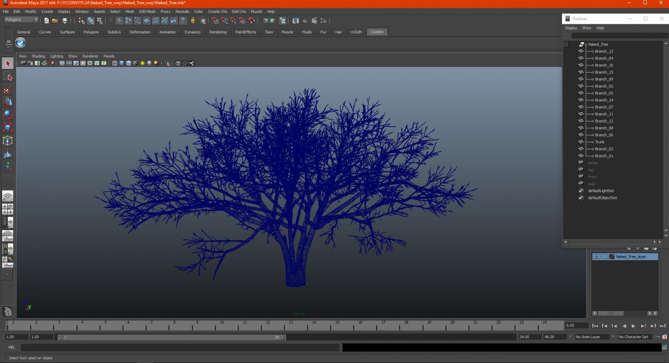 3D model Naked Tree