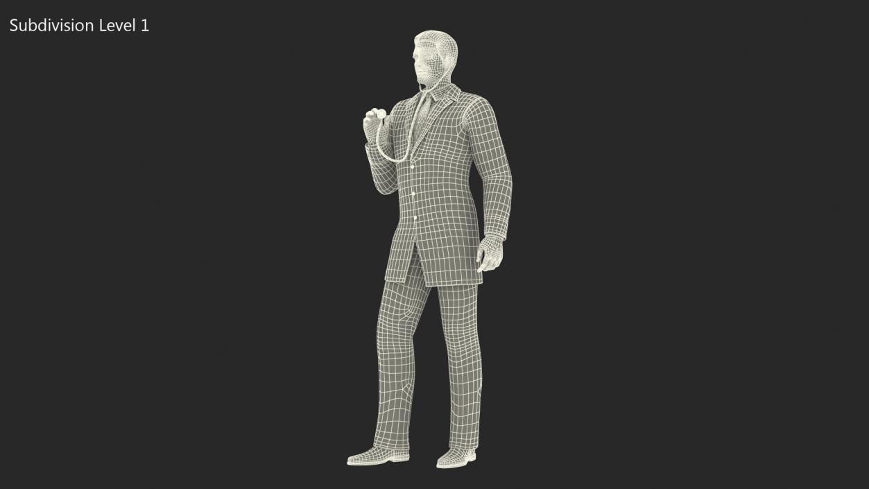 3D model Male Doctor Standing Pose