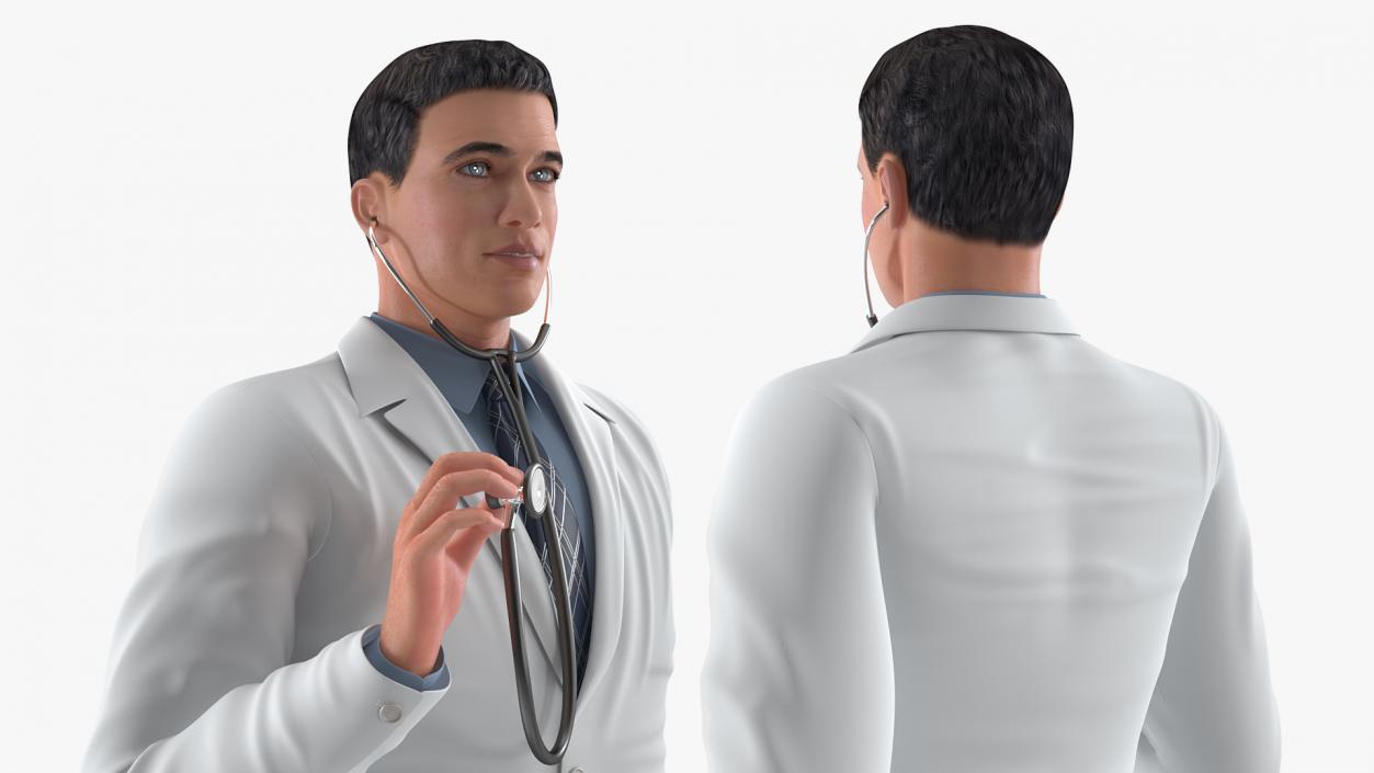 3D model Male Doctor Standing Pose