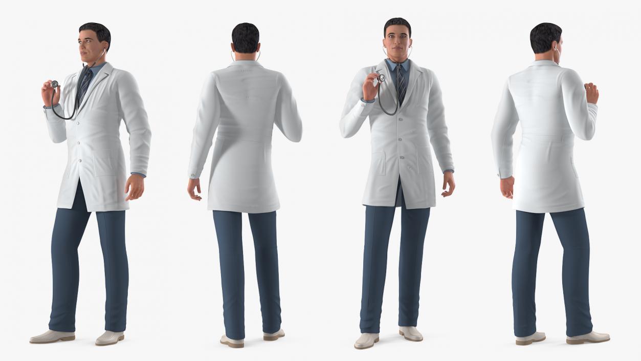 3D model Male Doctor Standing Pose