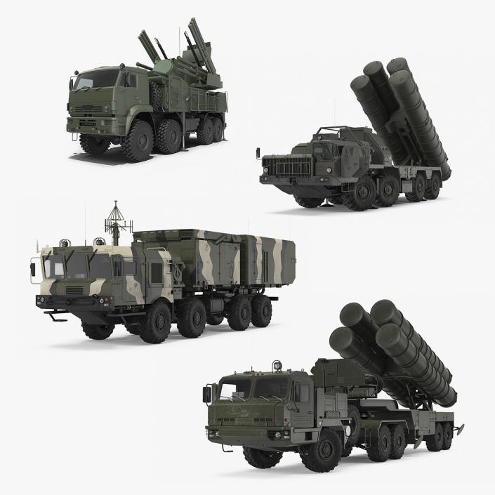 3D Russian Missile Systems Rigged Collection