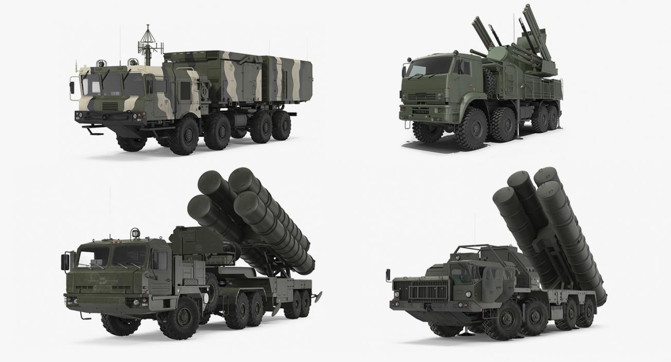 3D Russian Missile Systems Rigged Collection