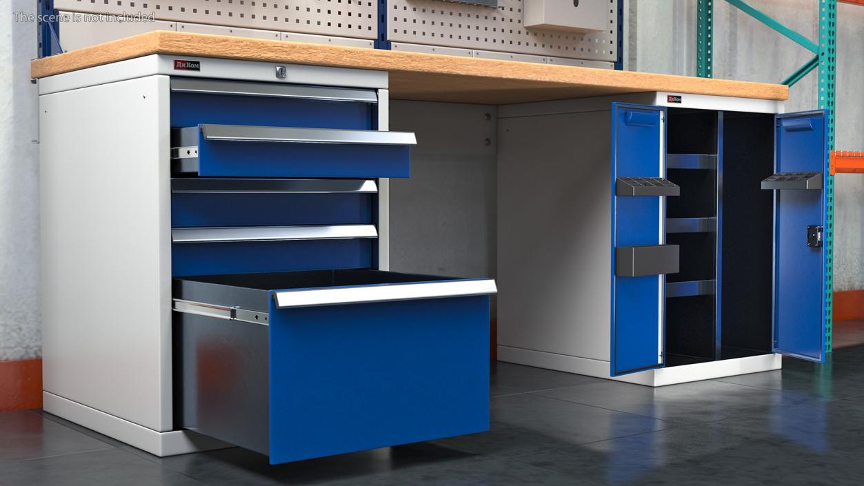 Dikom Multipurpose Workbench with Work Light 3D model