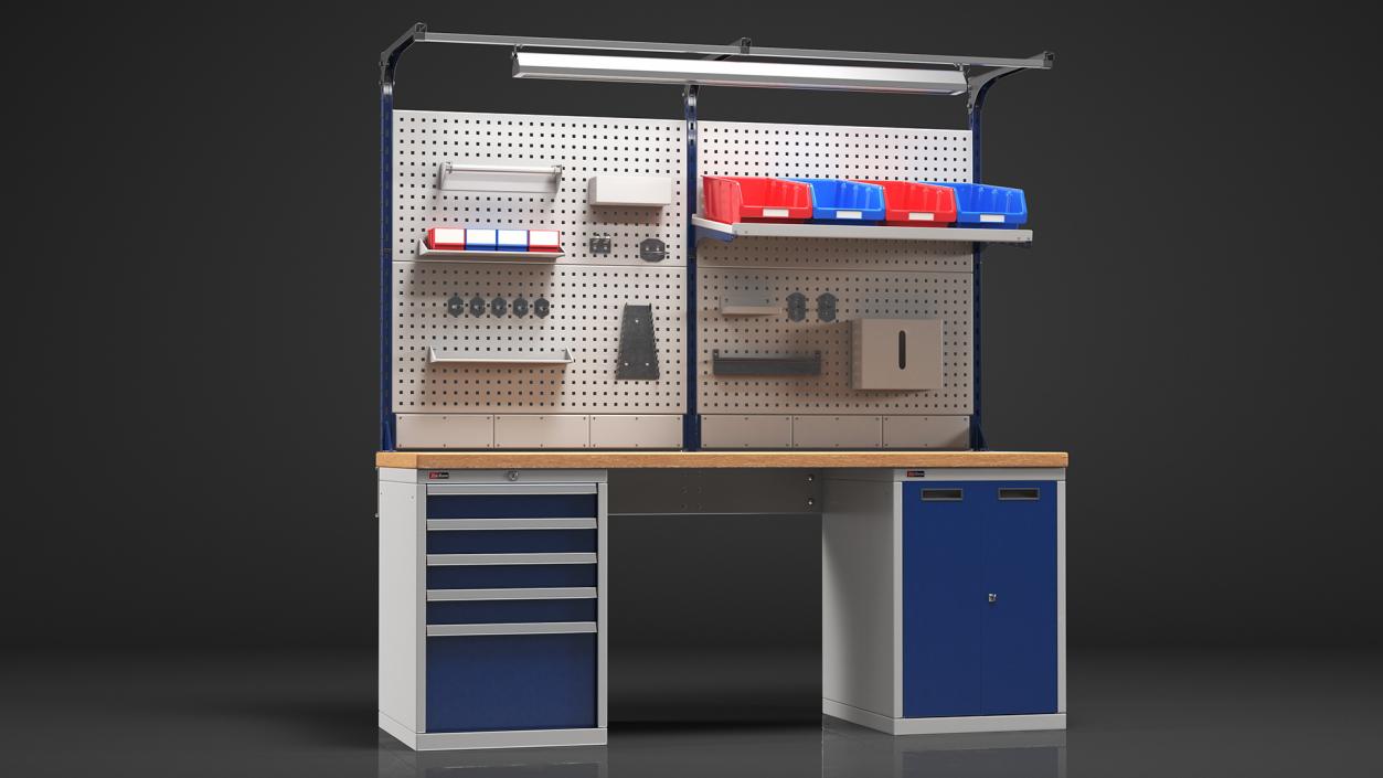 Dikom Multipurpose Workbench with Work Light 3D model