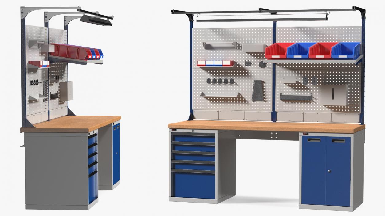 Dikom Multipurpose Workbench with Work Light 3D model