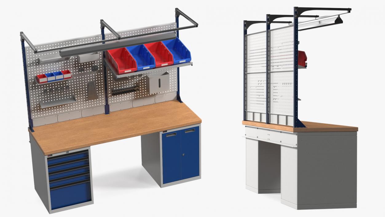 Dikom Multipurpose Workbench with Work Light 3D model