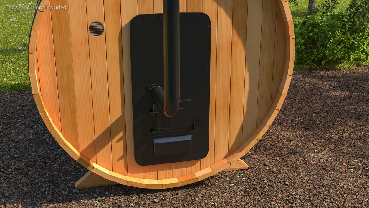 3D Dundalk LeisureCraft Red Cedar Barrel Sauna model