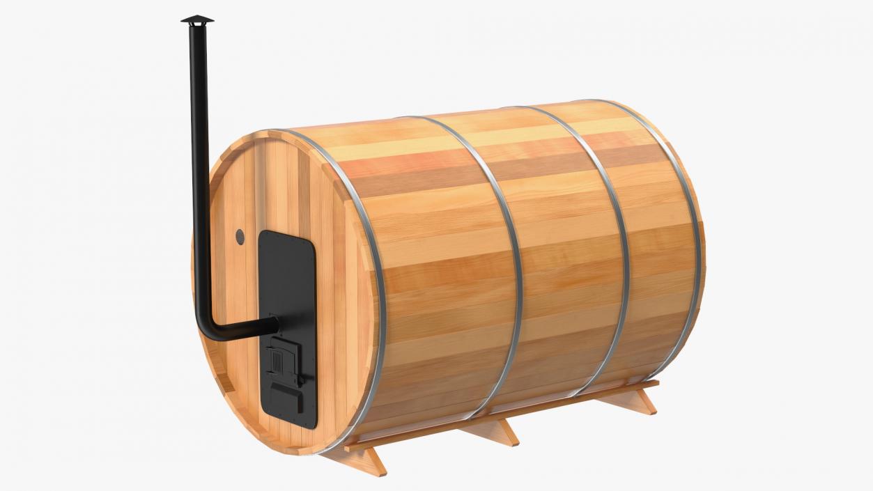 3D Dundalk LeisureCraft Red Cedar Barrel Sauna model