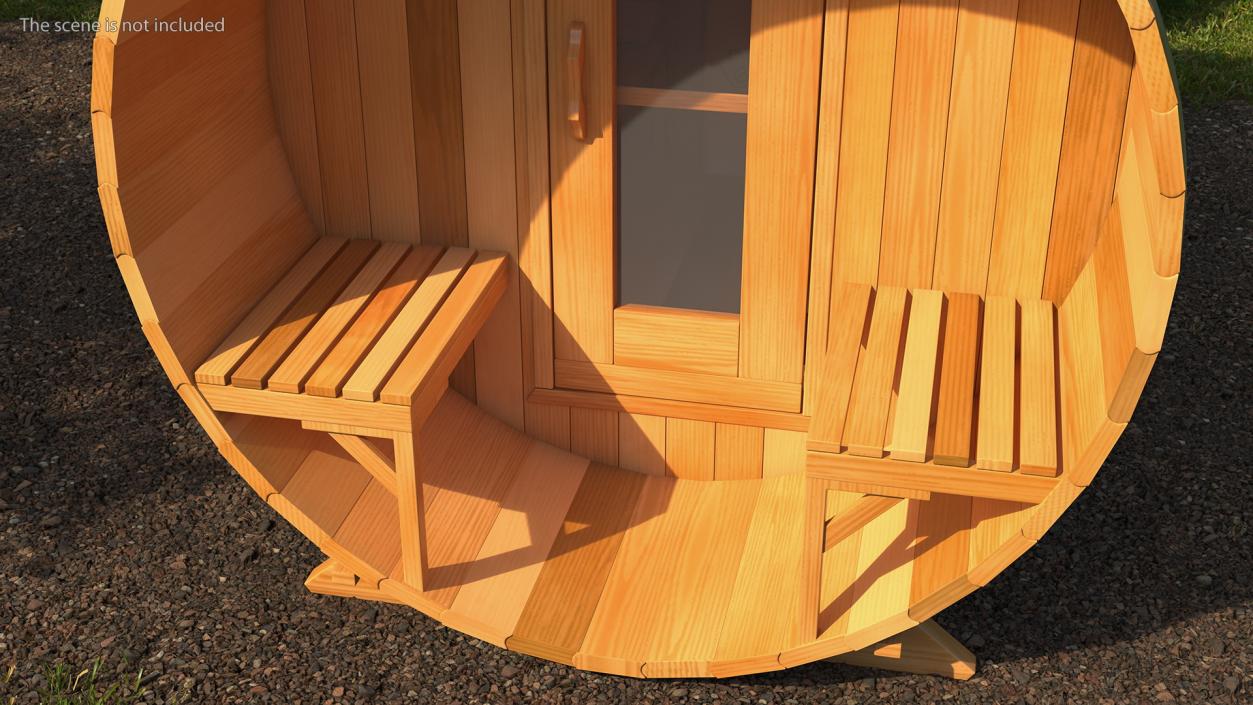 3D Dundalk LeisureCraft Red Cedar Barrel Sauna model