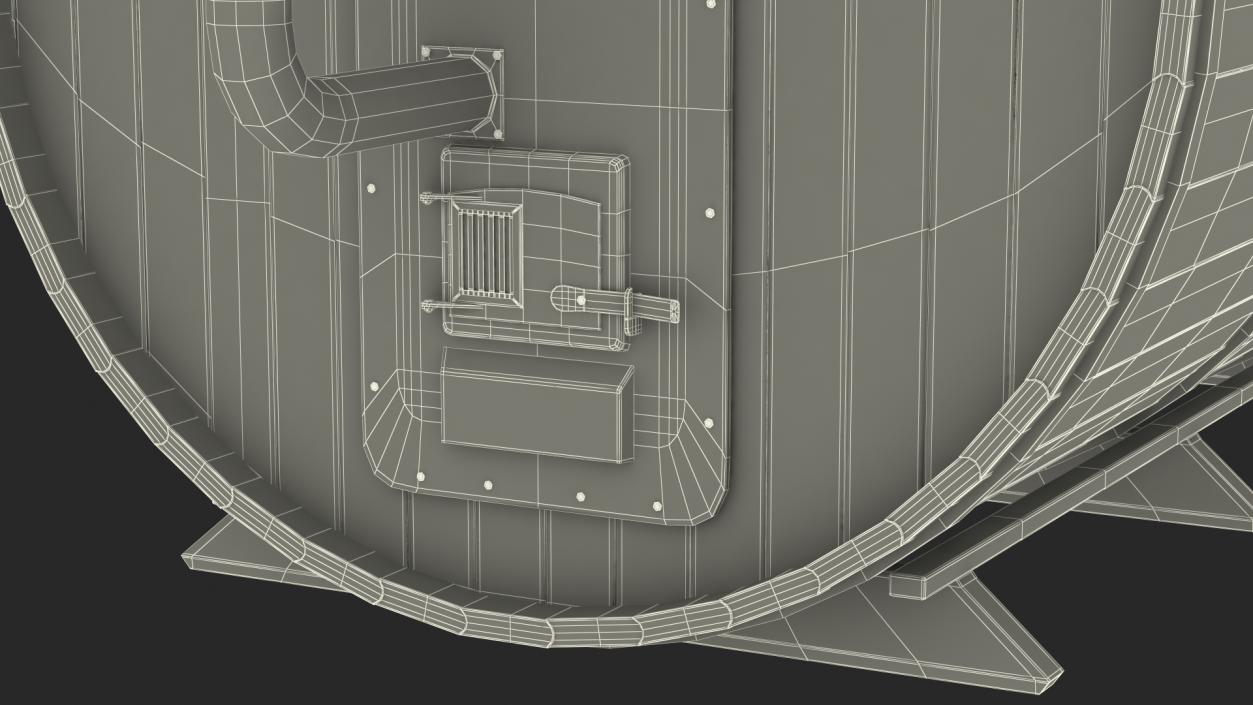 3D Dundalk LeisureCraft Red Cedar Barrel Sauna model