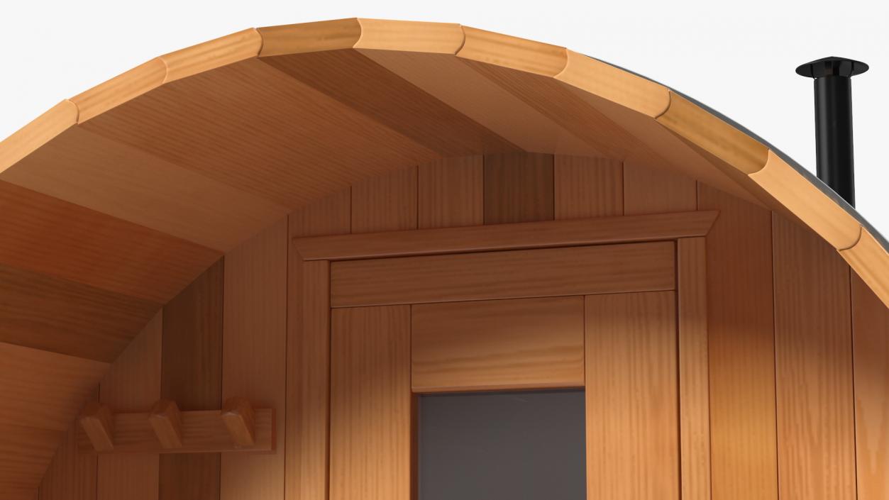 3D Dundalk LeisureCraft Red Cedar Barrel Sauna model