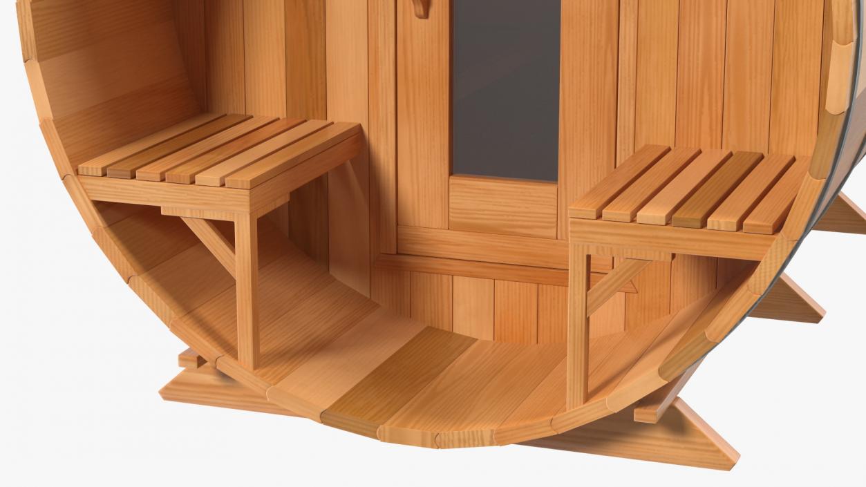 3D Dundalk LeisureCraft Red Cedar Barrel Sauna model