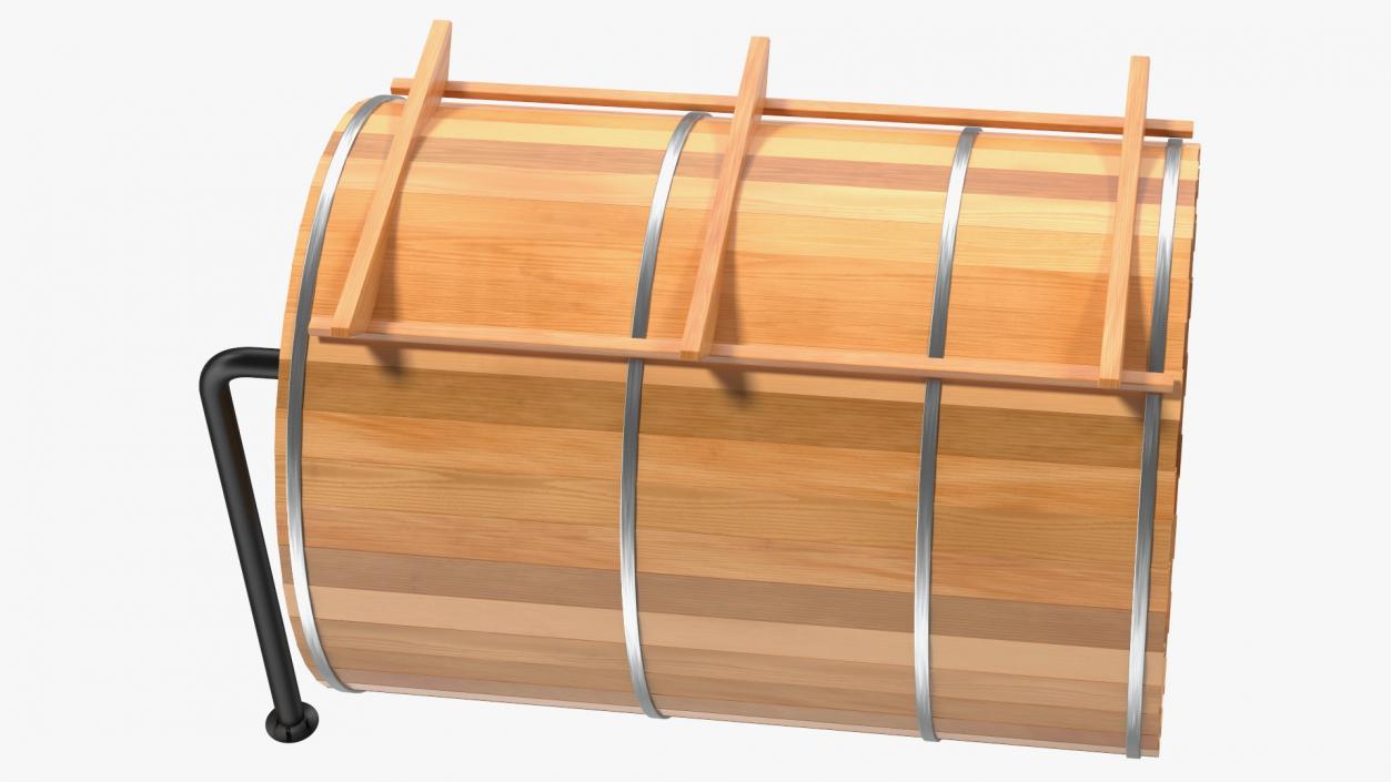 3D Dundalk LeisureCraft Red Cedar Barrel Sauna model