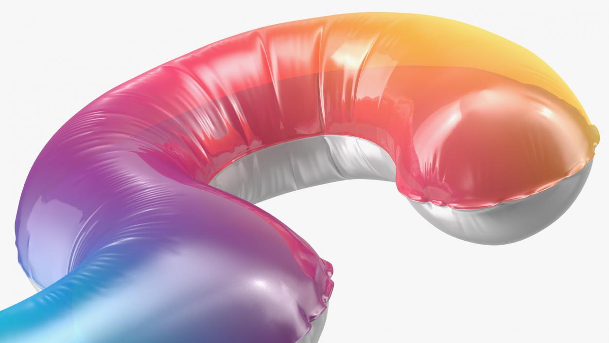 3D model Balloon Numbers 5 Rainbow