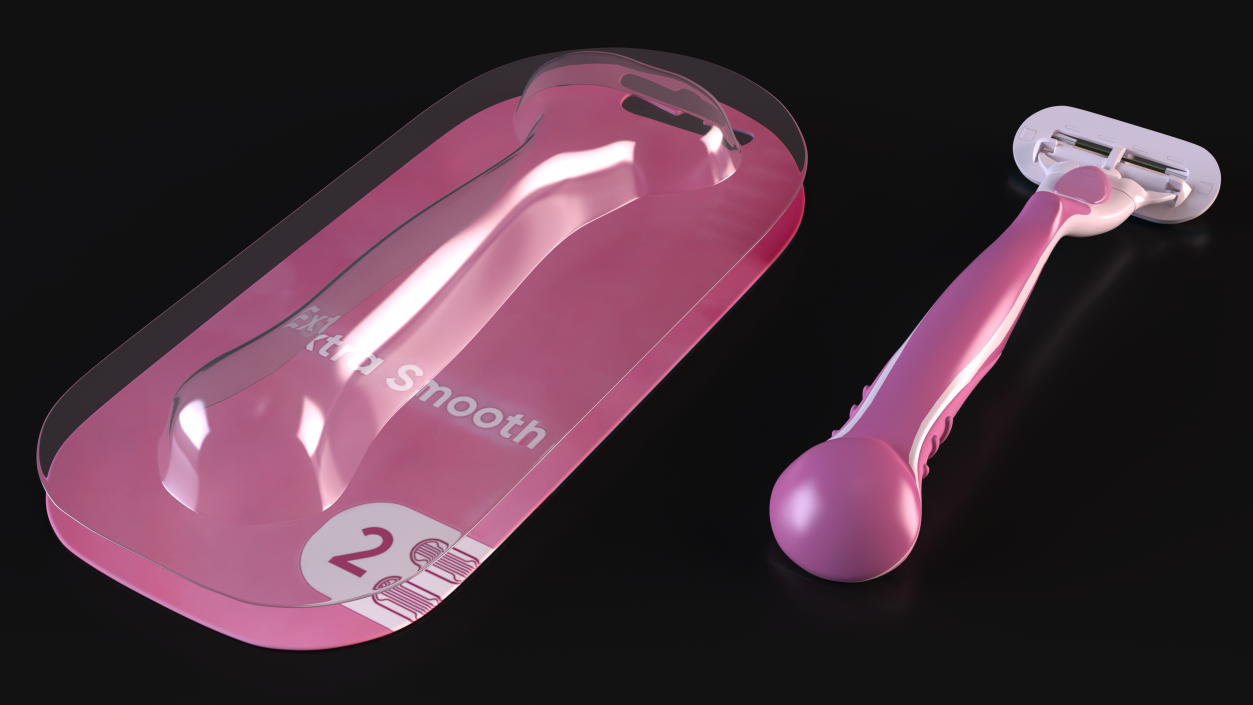 3D Razor for Women with Package model