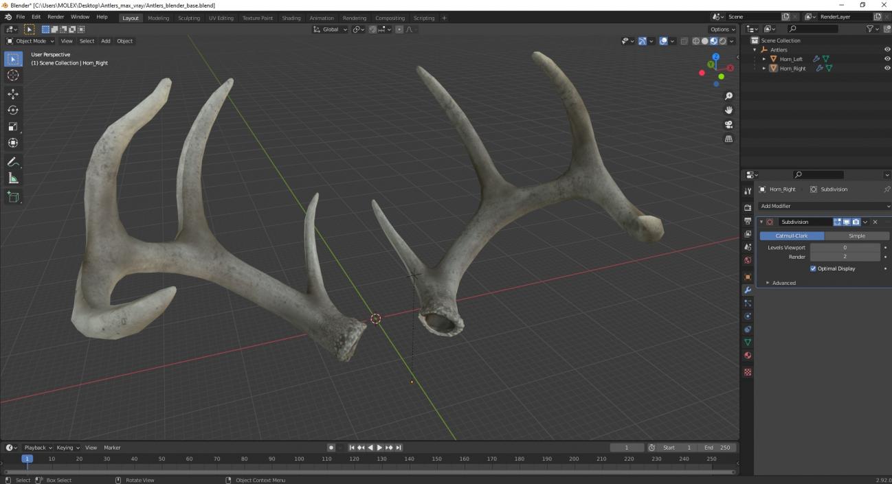 Antlers 3D model