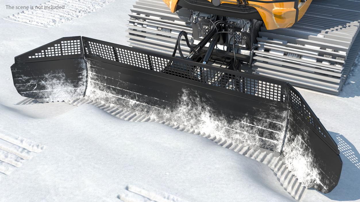 3D Snowy Groomer Snowcat Rigged model