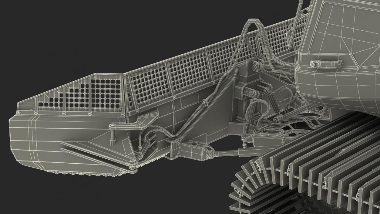 3D Snowy Groomer Snowcat Rigged model