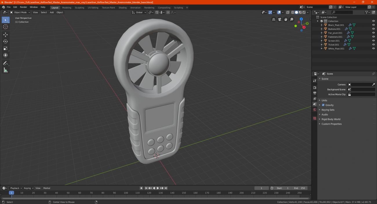 3D model Laserliner AirflowTest Master Anemometer