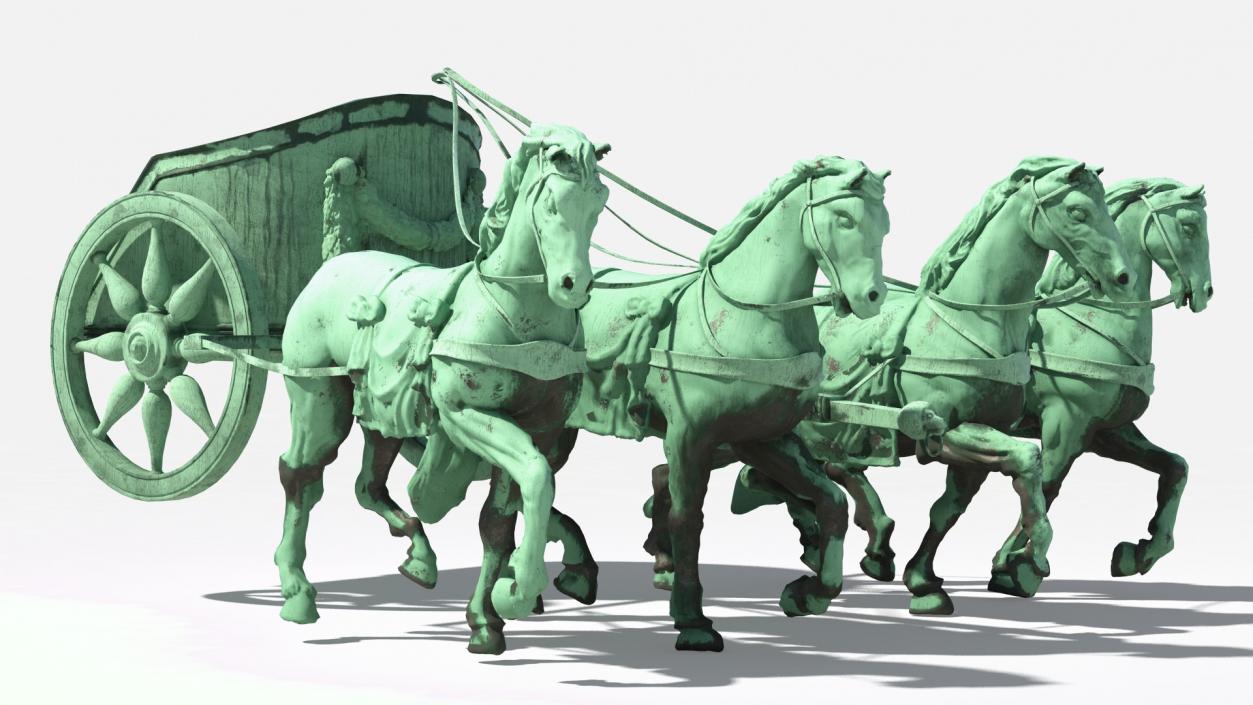 3D Quadriga Chariot Statue model