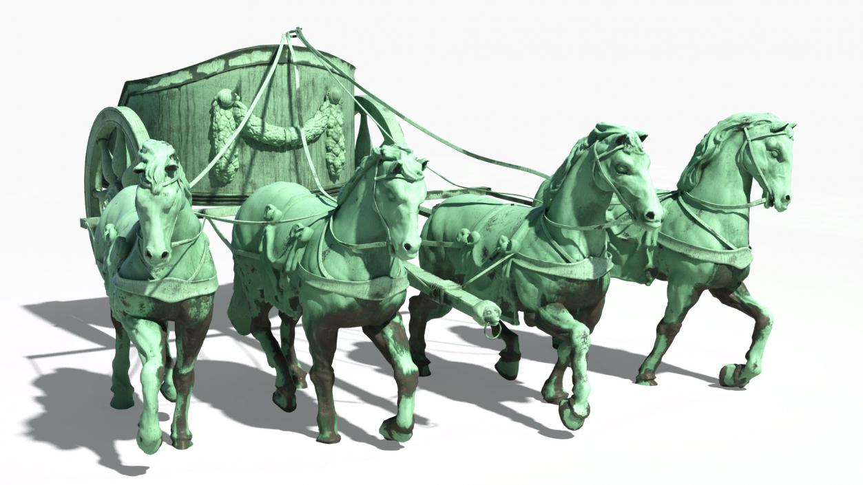 3D Quadriga Chariot Statue model