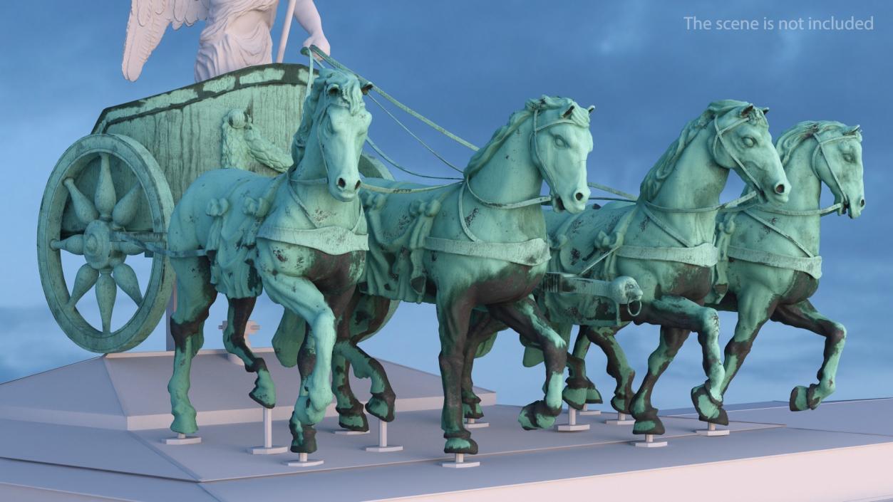 3D Quadriga Chariot Statue model