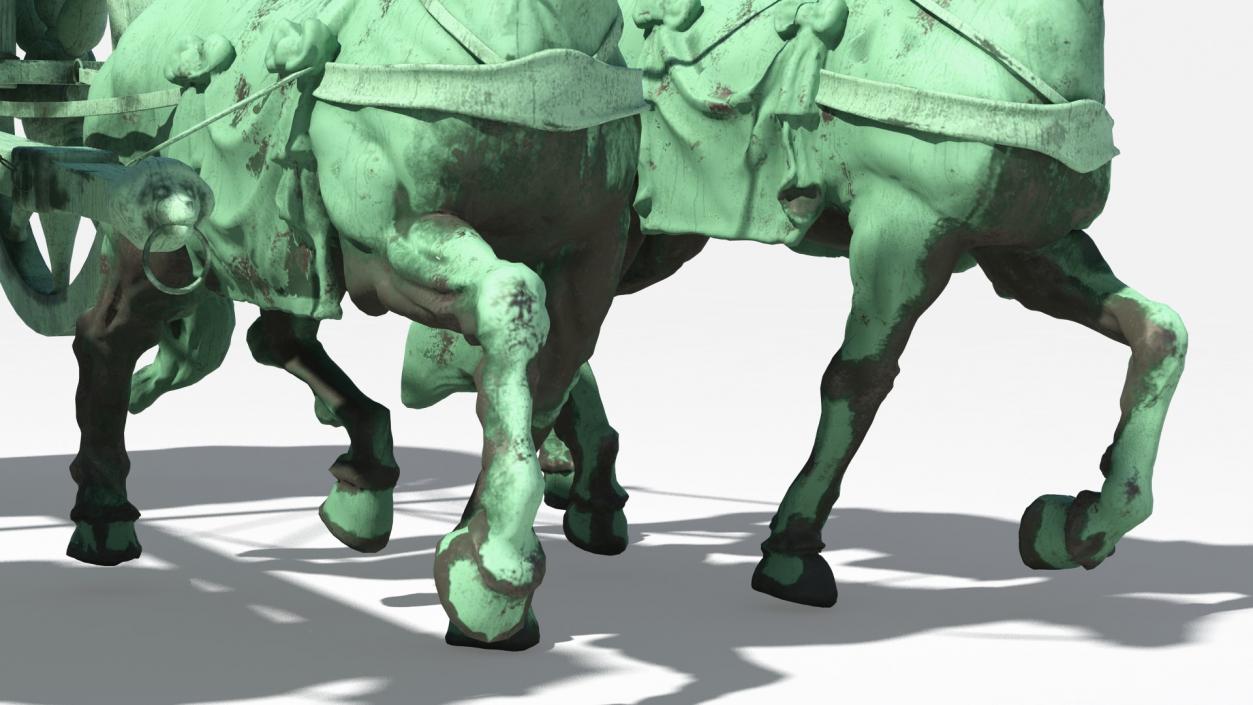 3D Quadriga Chariot Statue model