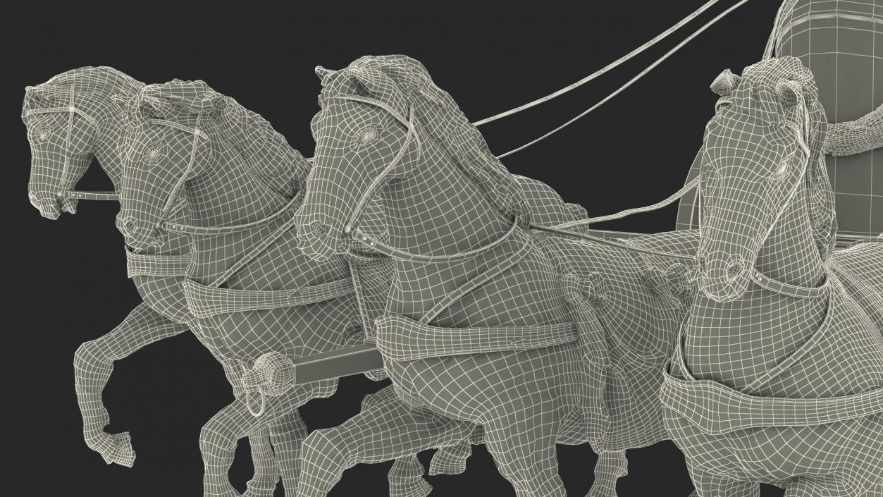 3D Quadriga Chariot Statue model