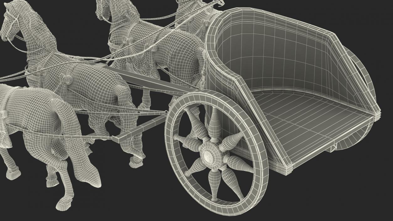 3D Quadriga Chariot Statue model