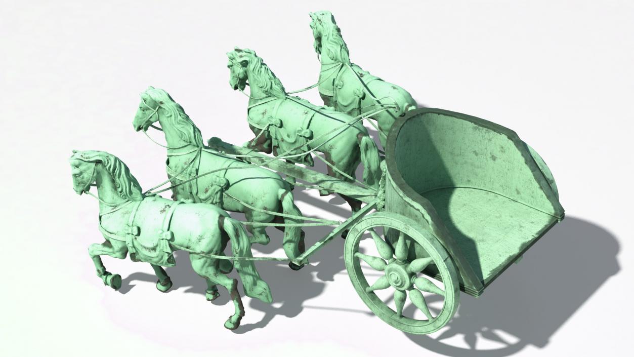 3D Quadriga Chariot Statue model