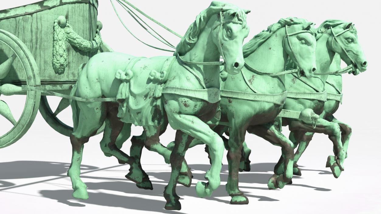 3D Quadriga Chariot Statue model