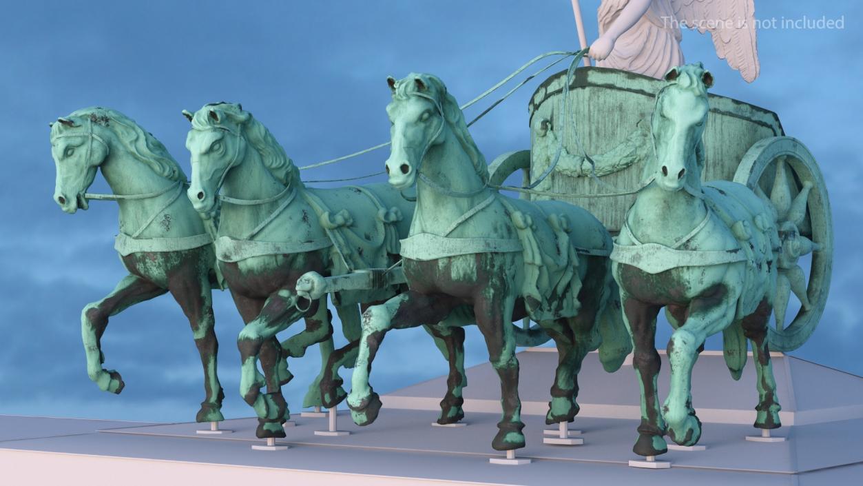 3D Quadriga Chariot Statue model