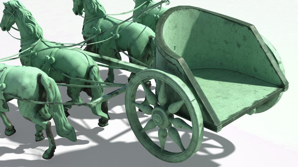 3D Quadriga Chariot Statue model